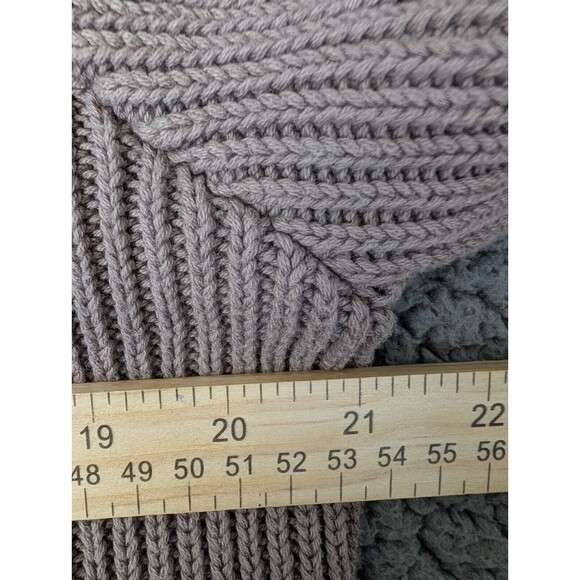 Ruff Hewn Cardigan Sweater XL Brown Womens Bell Sleeve Large Button 100% Cotton - Picture 7 of 11